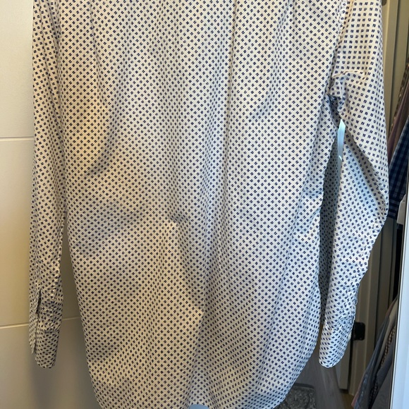 Bonobos casual button down white with blue diamonds. Sz. S/short slim fit - Picture 5 of 5